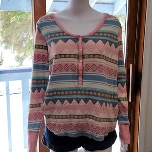 Victoria Secret Flannel Long Sleeve Pajama Top